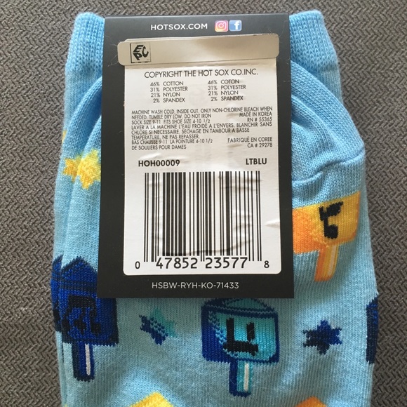 NWT Women’s Hot socks. Dreidels. - Picture 2 of 2